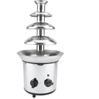 Machine à chocolat électrique à 4 niveaux pour faire fondre le chocolat et faire fondre le chocolat. Fontaine à fondue gray