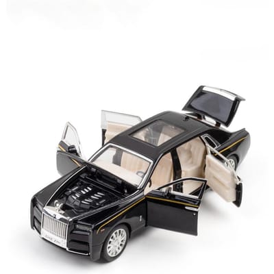 Schaal 1:32 Rolls Royce Phantom Automaat Speelgoed Metaal Diecast Deuren Openen Terugtrekken Geluid Licht Voertuigmodellen Voor Jongens Kinderen Cadeaus gray