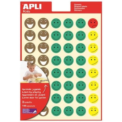 Apli Agipa - Gommettes Sourires et expressions (émoticon) x 144 doré