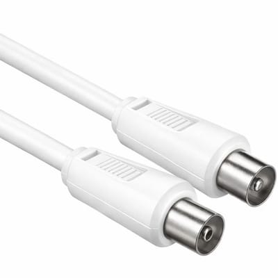 Premium Coax Kabel - Dubbel afgeschermd - IEC Coax Kabel voor TV - Wit - 20 meter - Allteq