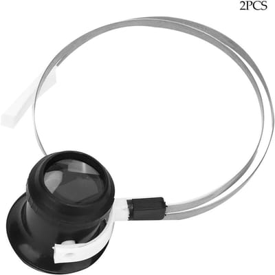2pcs Loupe d'œil de réparation de montre avec anneau de serrage Outil de réparation de montre