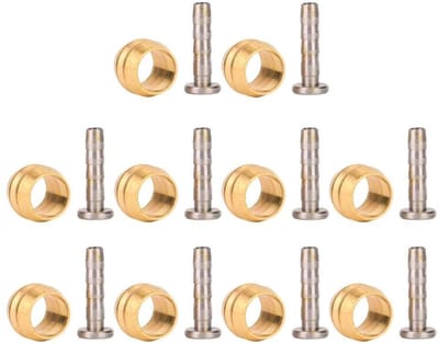 Allecto - Fiets rem olie set - Mountainbike - Hydraulische rem - Olijf pin - Pijp connector - 10 paar - Rood - Fietsaccessoire - Geschikt voor MTB ...