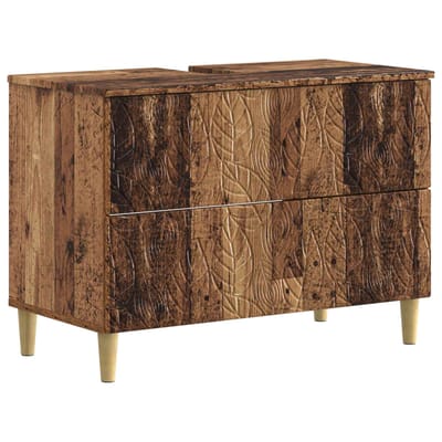 vidaXL - Wastafel - kabinet - voor - de - badkamer - DELFT - Oud - hout