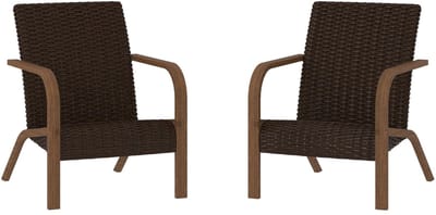 Smartwick-Loungestoel - Bruin - Set van 2