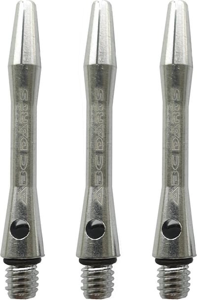 ABC Darts - Dart Shafts - Aluminium Zilver - Extra Short - 3 Sets (9 stuk)