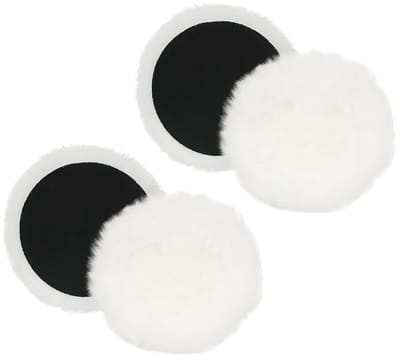 Set van 4 polijstschijven van 125 mm, duurzame lamswollen polijstpads met tape voor auto, kurkvloeren en meubels, ideaal voor een perfecte afwerking