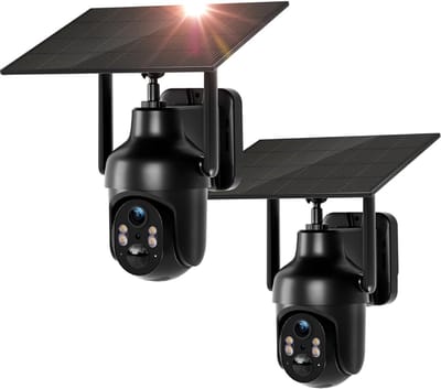 TIM® Camerabewaking Draadloos - Camera - Beveiligingscamera Draadloos Buiten - Zwart - 28cm x 17cm x 13cm; 2.5kg