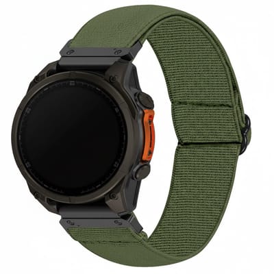 Nylon bandje - geschikt voor Garmin Fenix 3 / 5X (Plus) / 6X (Pro) / 7X (Pro) / 8 (51 mm) / Tactix (7) / Descent Mk 51 mm / Instinct 2x / 3 - 50mm / D2 / Epix Pro 2 (51 mm) - army