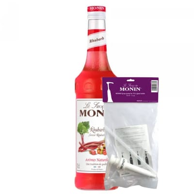 Monin Siroop Rabarber (70 cl) + Pompje (10ml)