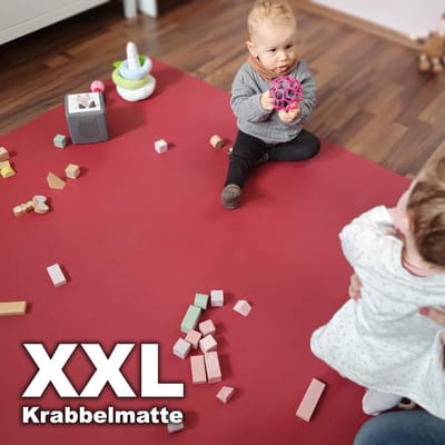 XXL kruipmat - Baby speelkleed - Baby motoriek - Gemaakt in Duitsland - 240x460 cm - Blauw