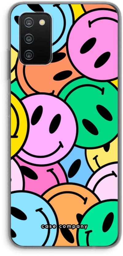Case Company® - Hoesje geschikt voor Samsung Galaxy A03S hoesje - Smiley N°1 - Soft Cover Telefoonhoesje - Bescherming aan alle Kanten en Schermrand