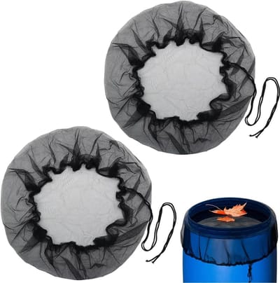 Famanu - Regentonafdekking set van 2 verstelbaar 80 cm bescherming tegen bladeren en insecten