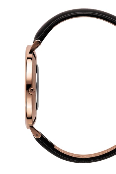 Orphelia Violiso OR61909 Horloge - Leer - Zwart - Ø 41 mm
