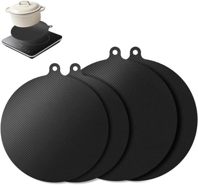 Set van 4 Inductiekookplaat Beschermmatten van 0.7mm Silicone, Hittebestendig en Gemakkelijk Schoon te Maken, Bescherming tegen Krassen en Vlekken