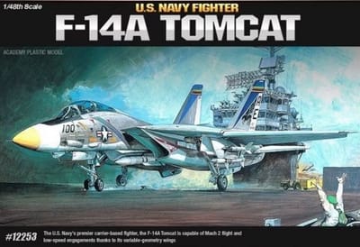 Academy Modelbouwpakket Militaire voertuigen - 12253 Grumman F-14 Tomcat - F-14A Tomcat - Straaljager Plastic - 1:48 - Modelbouw