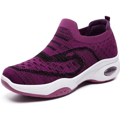 Schoenen Dames Nieuwe Buitenlandse Handel Dames Schoenen Zachte Zool Luchtkussen Schoenen Ademende Casual Sportschoenen Dames 41 black