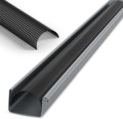 Bladbescherming voor Dakgoten - PVC 68mm, 2m, Zwart