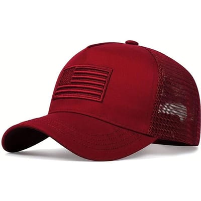 Unisex Amerikaanse Vlag Borduurwerk Baseball Net Petten Lente En Zomer Buiten Verstelbaar Casual Petten Zonbescherming Pet Sportpet brown
