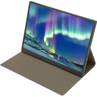 10,5 inch Kleine Monitor 1920x1280 FHD IPS Scherm Draagbare Mini Monitor met PU Lederen Hoes voor Laptop