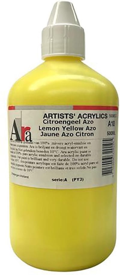 ARA Acrylverf 250 ML A10 Lemon Yellow  Azo