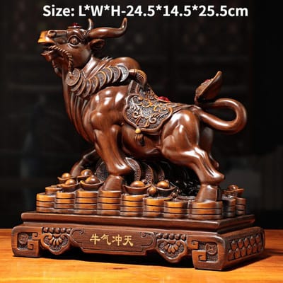 Premium Verhuiscadeaus Kerstversieringen Feng Shui Gouden Stier Decoraties Hars Gelukkig Huis Woonkamer Binnenruimte TV-meubel Wijnkast Decor