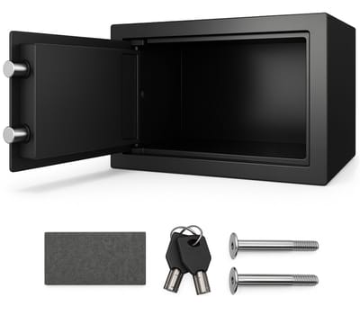 Luxe kluis - Brandwerend - Kluis met cijferslot en sleutel - Waterdicht - Elektronische code - Zwart