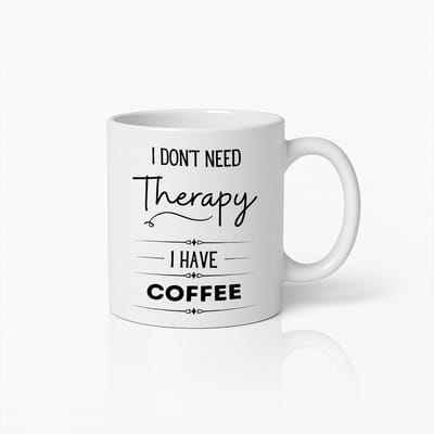 Ik Heb Geen Therapie Nodig Koffiemok – Grappig Cadeau Voor Koffieliefhebbers – Inspirerende Tekst Mok