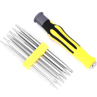 Nauwkeurige Kleine Schroevendraaierset Universeel Gereedschap Multi Demontage Machineonderhoud yellow