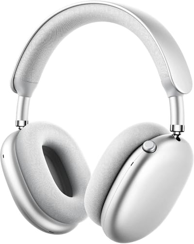 Innovastore Koptelefoon - Koptelefoon draadloos - Headset - Bluetooth - Ruisonderdrukking - 140 uur afspeeltijd - Zilver