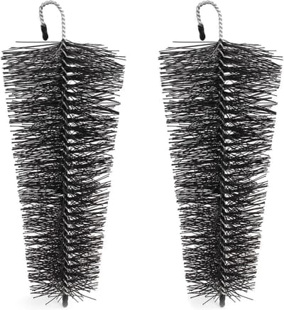 Dakgootborstel Set - Regenpijp Bescherming - Verstopping Voorkomen - Conische Verstelbare Pasvorm - 8-12cm Diameter 25cm - Zwart