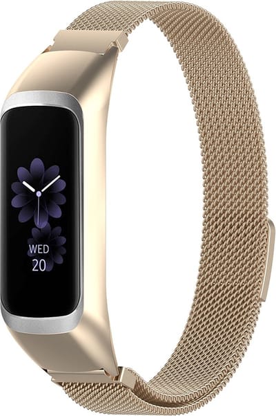 By Qubix - Compatible Samsung bandje - Milanese band - Vintage goud - Geschikt voor Samsung Galaxy Fit 2