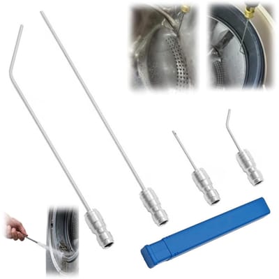 Turbo Washer - 4 set - Hogedruk Spuitpistool - hogedruksproeierset - Naaldsproeiers - Robuuste 1/4" - Hogedrukspuit - Hoge Drukreiniger - Aansluitset - met opbergkoffer - voor auto's, reiniging, airconditioning, boilers en smalle kieren - zilver