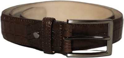 Men of Global 1280-02 - 100 cm – Leren Riem – Vegetable tanned – Doorgestikt – Nubuck voering
