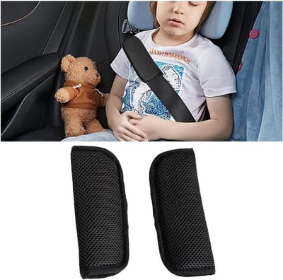 Set van 2 Schouderkussens voor Autogordel - Verwijderbare en Wasbare Beschermhoezen voor Volwassenen en Kinderen