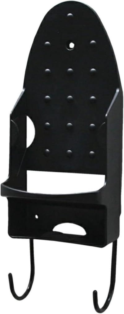 Strijkplankhouder Muur - Strijkplank Hanger - Ruimte Besparen - Stevige Metalen Constructie - 31 x 14 cm - Zwart