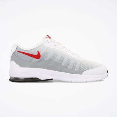 Nike Air Max Invigor - Maat 31.5 - Wit/Wolf Grey/Zwart/University Red / Wit Grijs - Air Max - Lifestyle - Kinder Sneakers voor Jongens en Meisjes