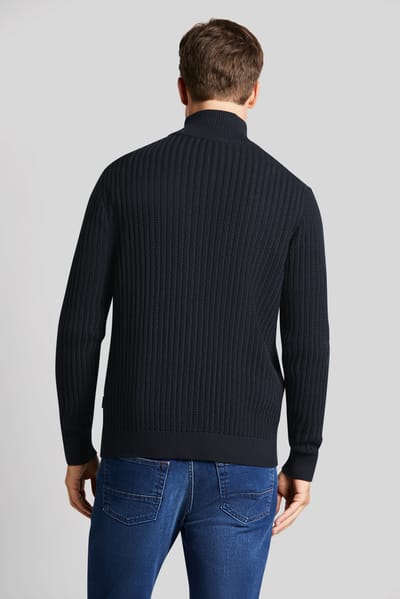 Bugatti Herren Vest met een mix van materialen