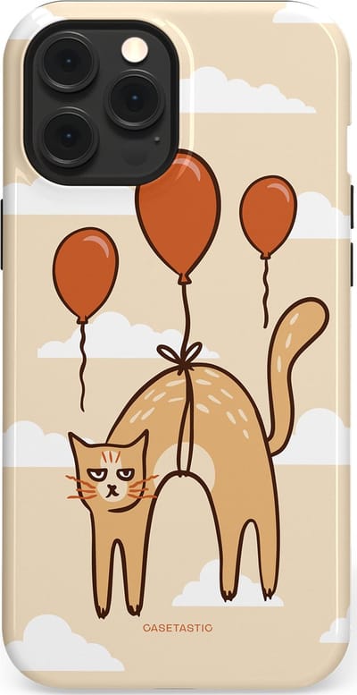 Casetastic Hoesje Geschikt voor Apple iPhone 12 Pro Max Magsafe - Stijlvolle Beschermende Duo-layer Case - Kattenfeest Ballonnen