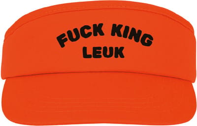 Oranje zonneklep - Fuck King leuk - Koningsdag - Oranje - Unisex - One size