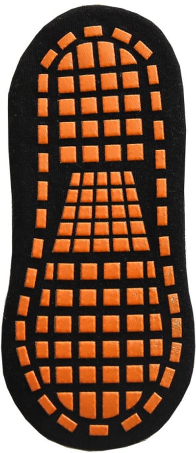 Go Go Gadget - Anti-slip sokken - Yoga sokken - Trampoline sokken - Zwart/ Oranje - One size
