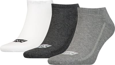 Levi's - 6-Pack - Sneakersokken - Gerecycled Katoen - Heren / Dames - grijs - 35-38 - 701224672