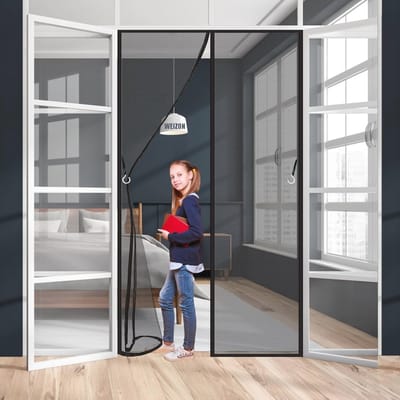 Magnetische Hordeur 115 x 260 cm - Vliegenhor met Automatisch Sluiten voor Balkondeur en Keuken