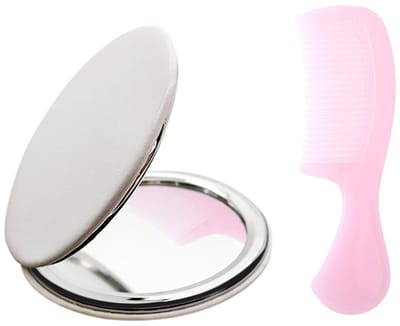 Dailygoody - Tablet-microscopisch - Make-upspiegel - Compact en handig - Wit - Stijltang - Perfect voor onderweg - Inclusief kam - Roze