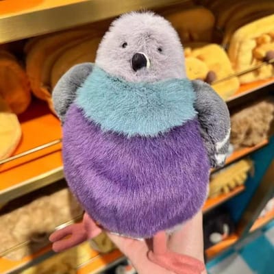 23cm Papegaai Dikke Duif Vogel Pluche Poppen Speelgoed Cadeau Poppen Huisdier Metgezel Speelgoed Sieraden Kerst Geboortedatum Meisjes Cadeau gray
