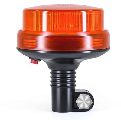 Geel LED zwaailicht rond voor heftruck, tractor, golfkar, UTV en aanhangwagen