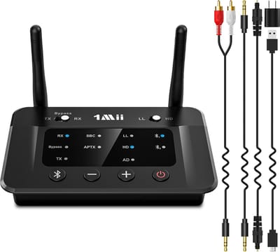 Audio Zender Ontvanger - Draadloze Geluidsadapter - Muziek Streamen - Lange Afstand Bereik - 10x10x2 cm