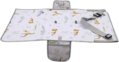 Kinder Vliegtuigbed - Zitverlenging Voetsteun - Comfortabel Reizen - Opvouwbaar Waterdicht - 76 x 44.5 cm - Afrikaanse Graslanden