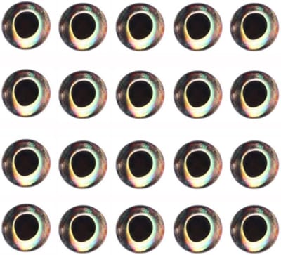 Realistische 4D Vissenogen voor Het Maken van Vissersaas en Vliegbinden - 20 Stuks, 3mm Ovalen Vissenogen voor Streamers en Lure Creaties