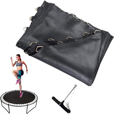 Trampoline Springmat - Vervangende Mat - Buiten Spelen - 8 Keer Gestikt - 427 cm - Zwart