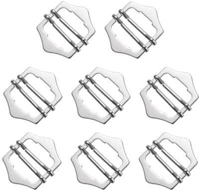 Verstelbare metalen schuifgespen 20mm - 8 stuks voor kleding en accessoires